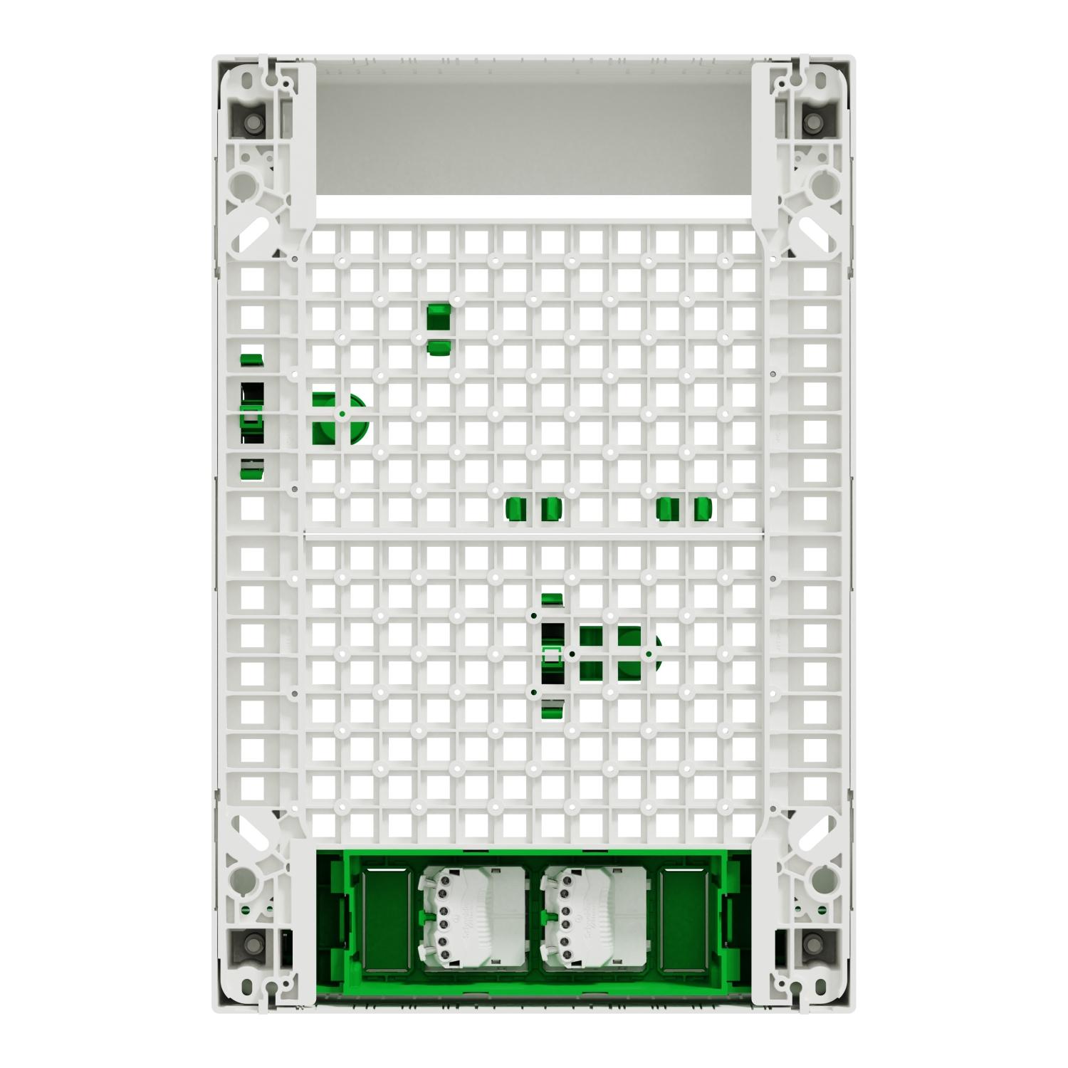 Schneider - Coffret VDI 13M 1R Resi9 - Grade 2TV basique - 4xRJ45 Cat.6 - Réf : R9H13401VDIM